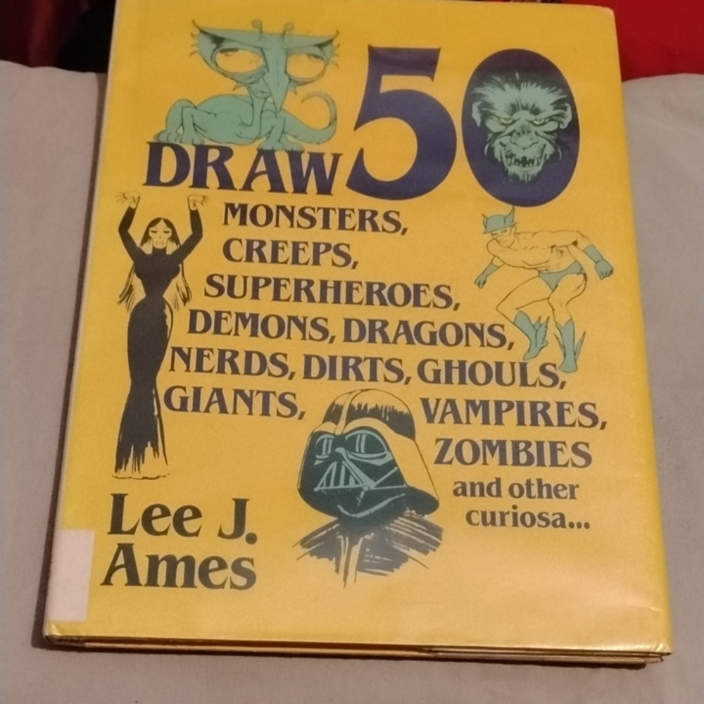 How To Draw 50 Monsters Etc Hardcover Book by Lee J. Ames Ex Library Edition